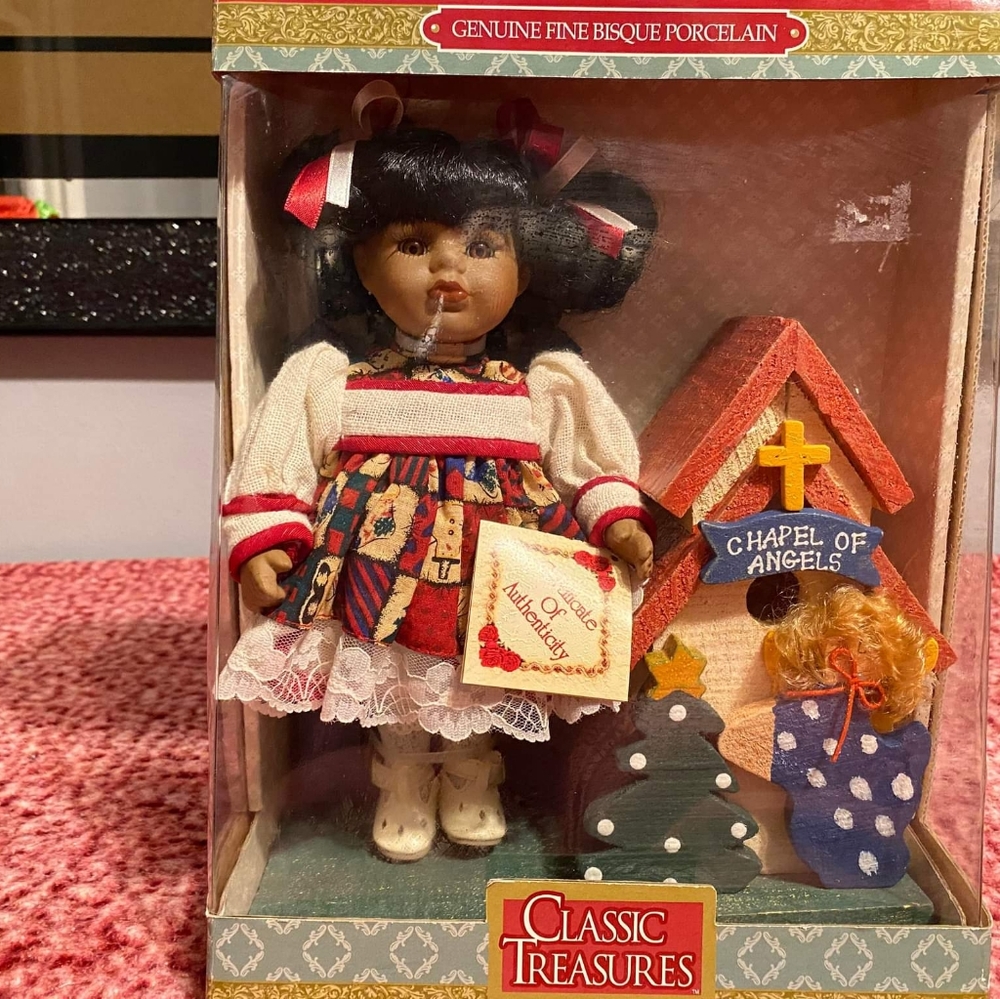 Classic Treasures Genuine Bisque Porcelain Doll NEW!